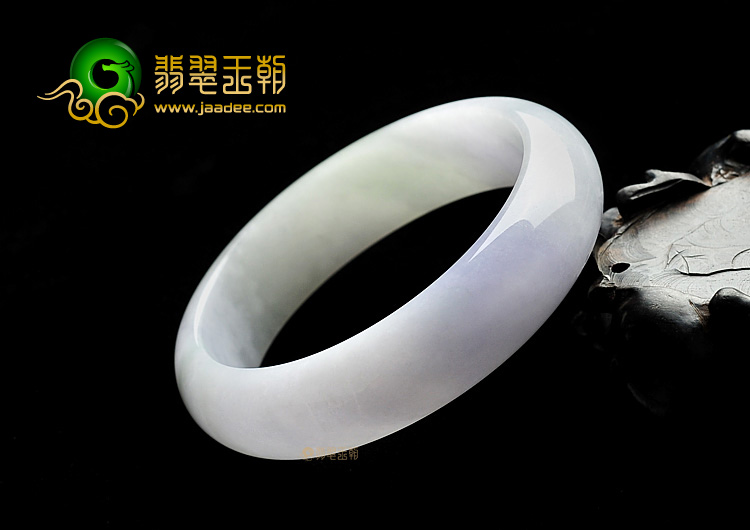 糯冰种紫罗兰略飘花手镯(58mm)