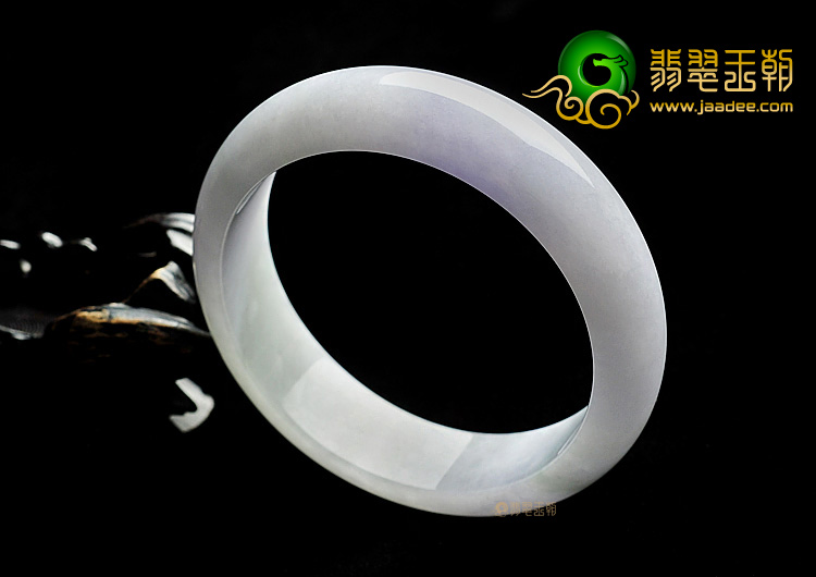糯冰种紫罗兰略飘花手镯(58mm)