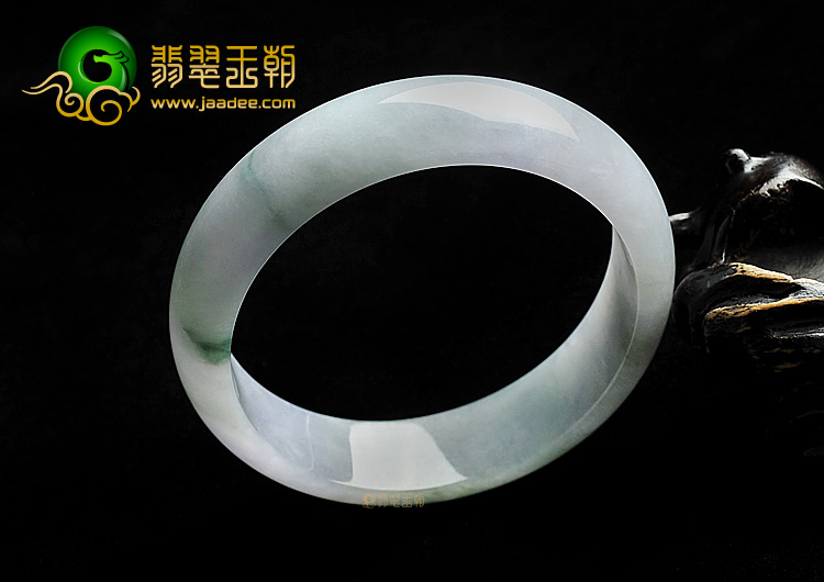 糯冰种紫罗兰飘花手镯(57.1mm)