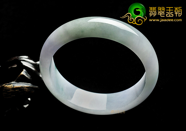 糯冰种紫罗兰飘花手镯(57.1mm)