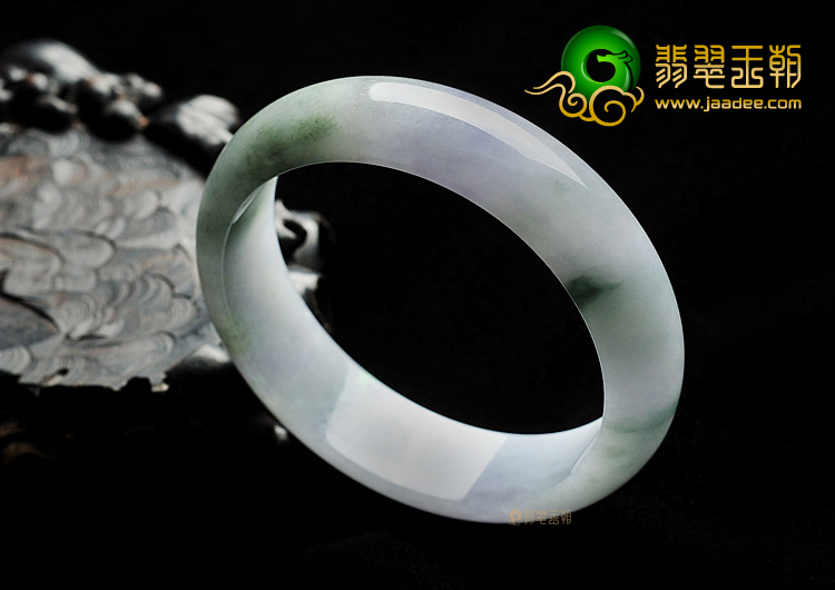 糯冰种紫罗兰飘花手镯(57.1mm)