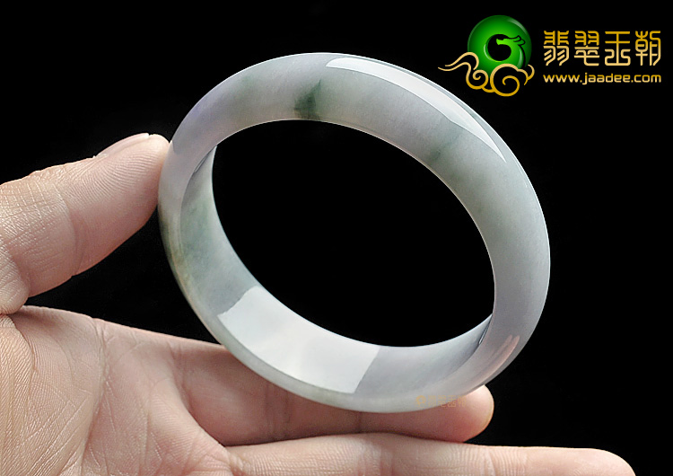 糯冰种紫罗兰飘花手镯(57.1mm)