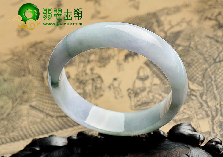 糯冰种紫罗兰飘花手镯(57.1mm)