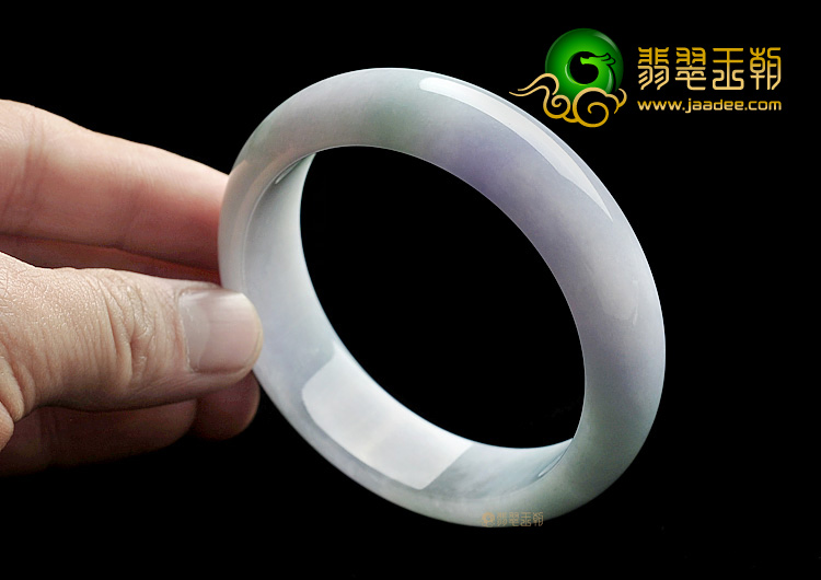 糯冰种紫罗兰飘花手镯(58mm)