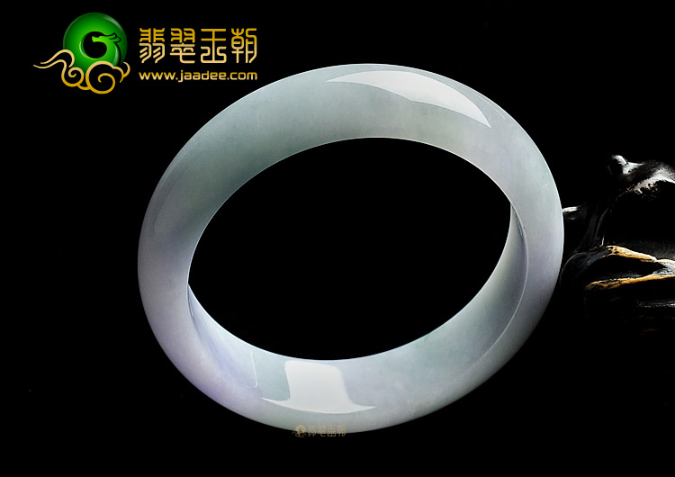 糯冰种紫罗兰飘花手镯(58mm)