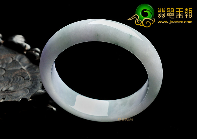 糯冰种紫罗兰飘花手镯(58mm)