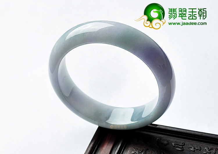 糯冰种紫罗兰飘花手镯(58mm)