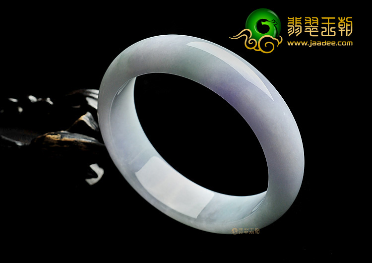 糯冰种紫罗兰飘花手镯(58mm)