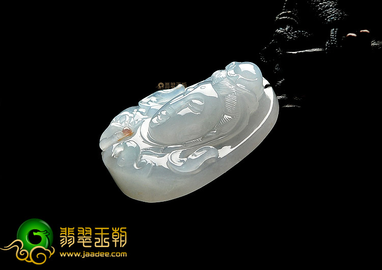 糯冰种晴水观音头挂件