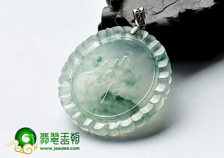 玻璃种飘花观音挂件
