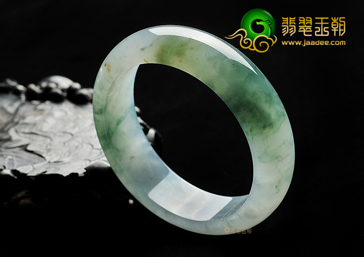 冰种飘花略带黄翡手镯(59.2mm)