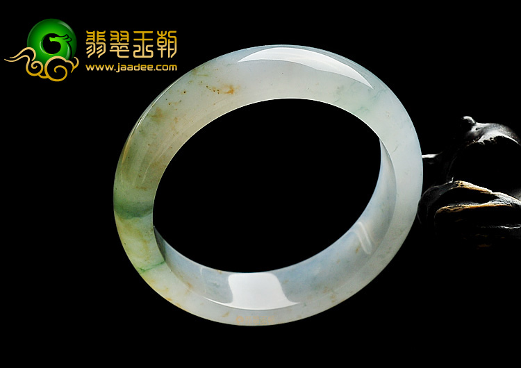 冰种黄翡飘花手镯(54mm)