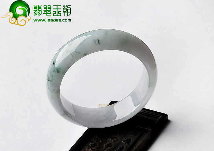 糯冰种淡紫罗兰飘花手镯(59mm)