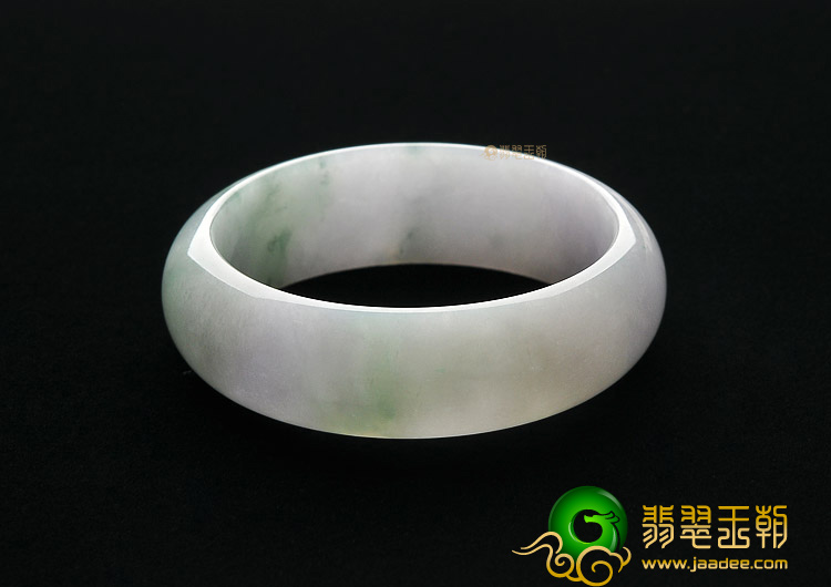 糯冰种淡紫罗兰飘花手镯(58.8mm)