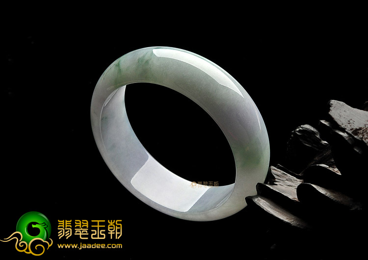 糯冰种淡紫罗兰飘花手镯(58.8mm)