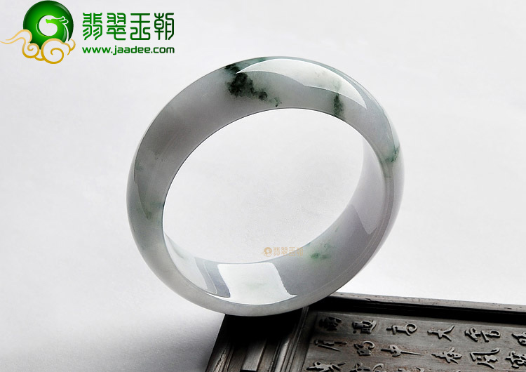 糯冰种淡紫罗兰飘花手镯(55.6mm)