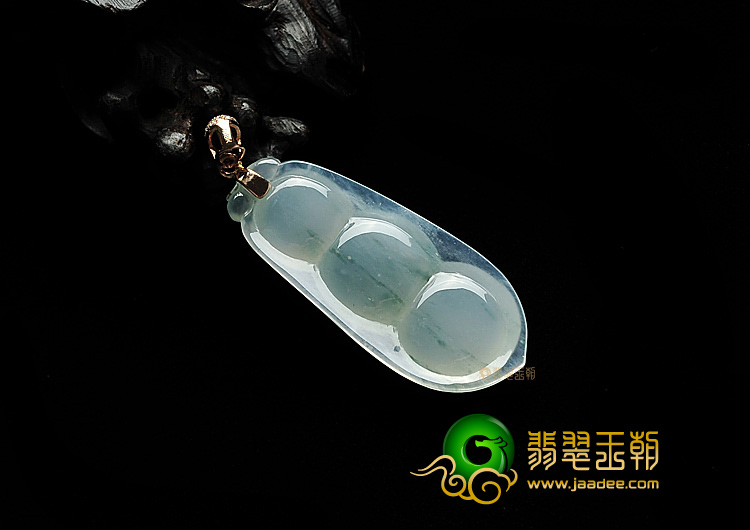 冰种飘花四季豆挂件