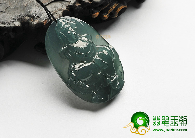 冰种蓝水观音挂件