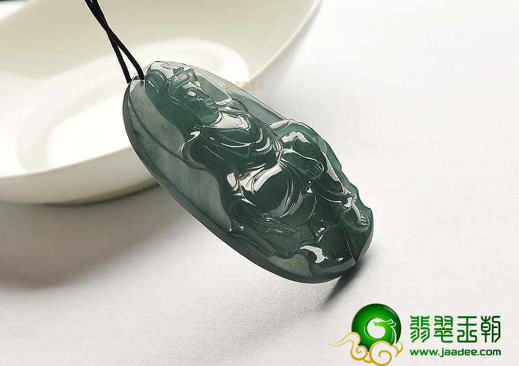冰种蓝水观音挂件