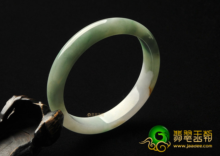 糯冰种飘花手镯（53.8mm ）