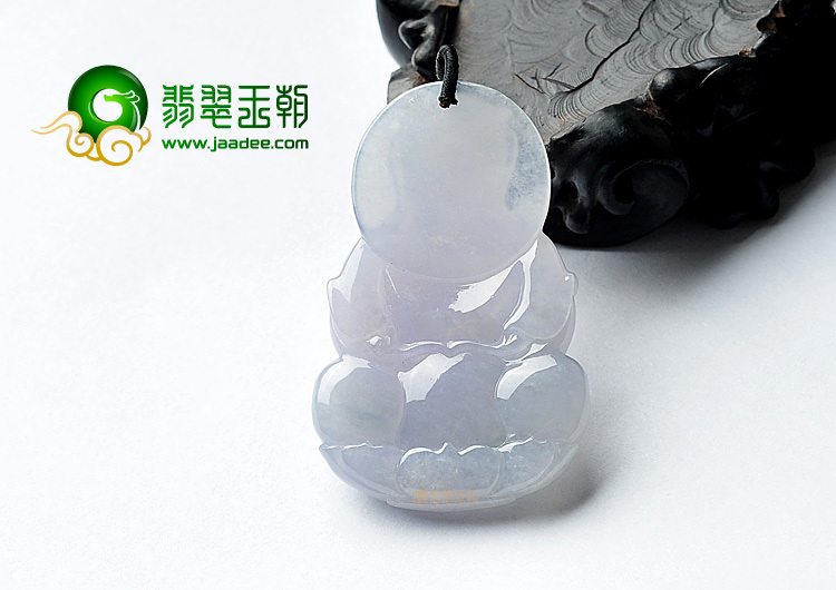 糯冰种淡紫罗兰观音挂件