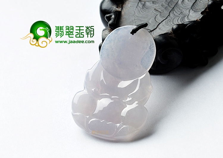 冰种淡紫罗兰观音挂件