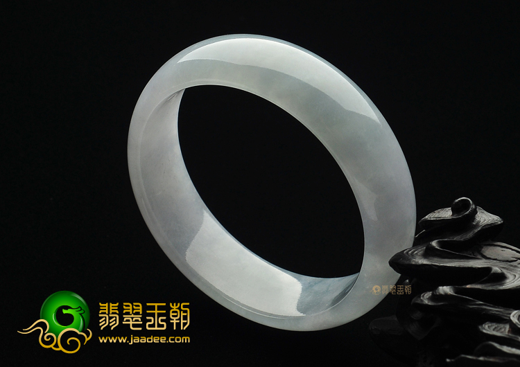 糯冰种晴水略带紫罗兰手镯（55.9mm）