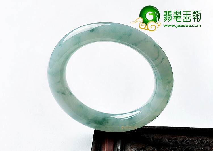糯冰种飘花圆条手镯（55mm）