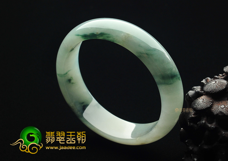 糯冰种飘花手镯（55.4mm）