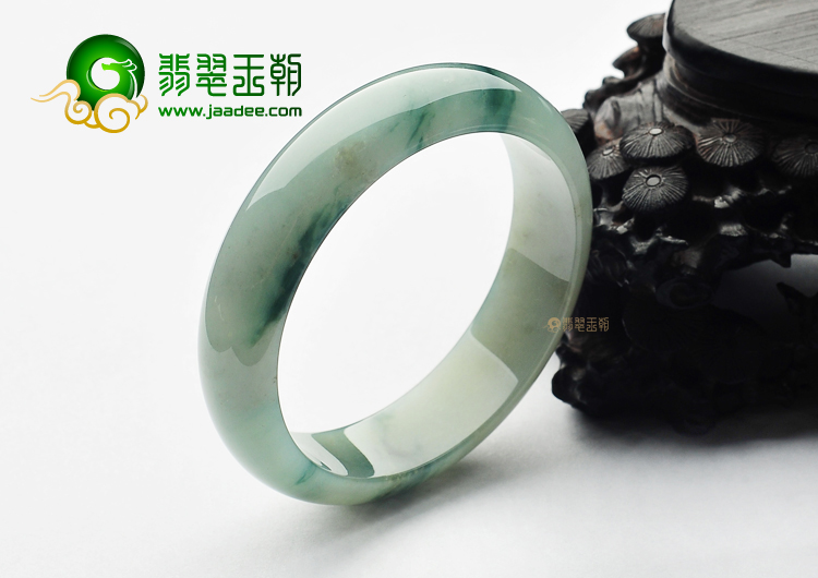 糯冰种飘花手镯（55.4mm）