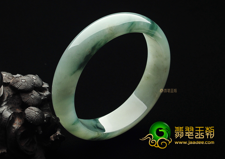 糯冰种飘花手镯（55.4mm）