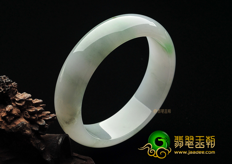 糯冰种淡紫罗兰飘花手镯（58.8mm）