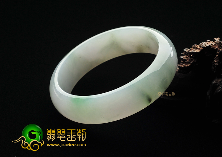 糯冰种淡紫罗兰飘花手镯（58.8mm）