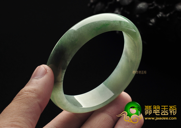 糯冰种飘花手镯（56.5mm）