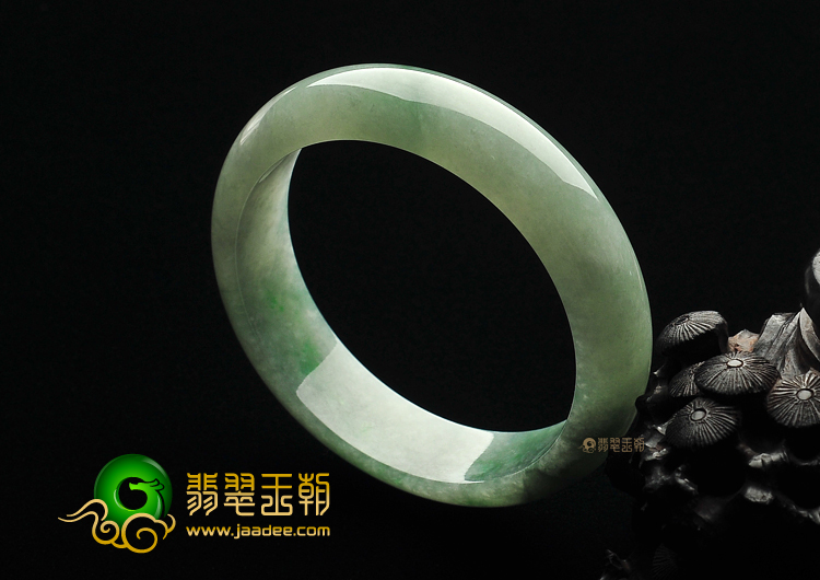 糯冰种飘花手镯（56.5mm）