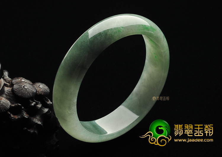糯冰种飘花手镯（56.5mm）