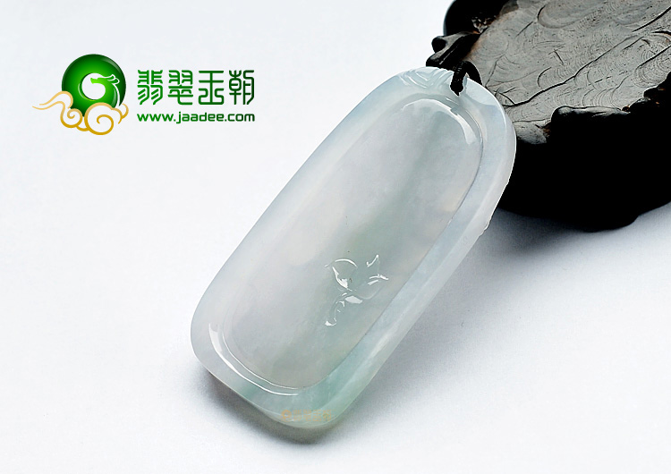 冰种略飘花站观音挂件