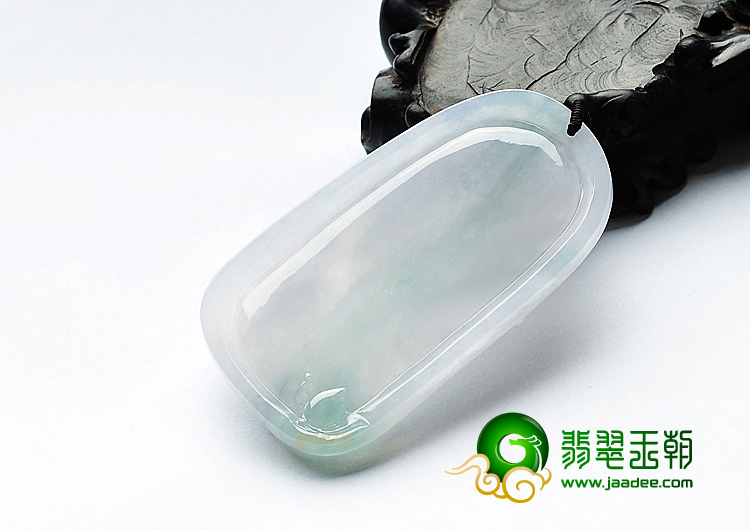 冰种略飘花站观音挂件