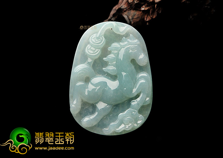 糯冰种晴水马上有钱挂件
