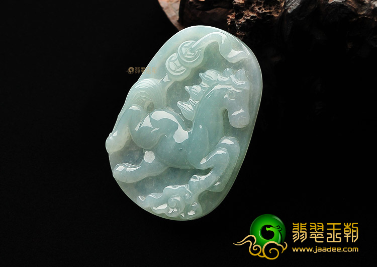 糯冰种晴水马上有钱挂件