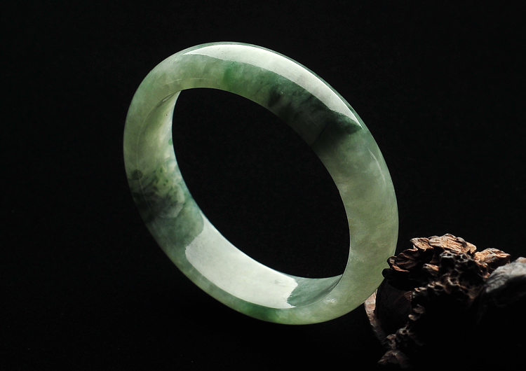 糯冰种飘花手镯（52.5mm）