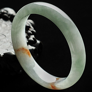 糯冰种晴水略带黄翡手镯(58.1mm)