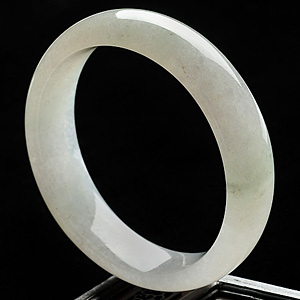 糯冰种略飘花手镯(59mm)