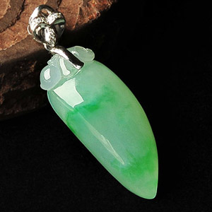 冰种飘翠福瓜挂件