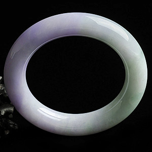 糯冰种晴水紫罗兰圆条手镯(55.1mm)