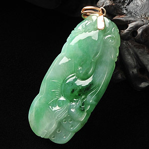 冰种飘翠如意挂件