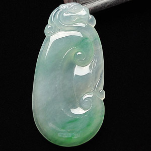 冰种飘翠如意挂件