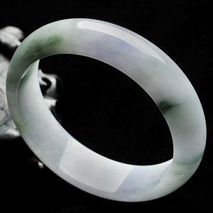 糯冰种紫罗兰飘花手镯(57.1mm)
