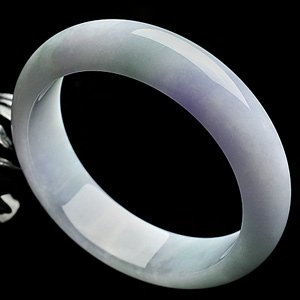 糯冰种紫罗兰飘花手镯(58mm)