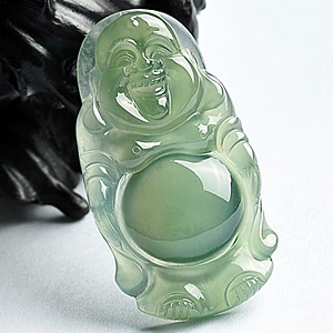 冰种晴水站佛挂件